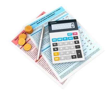 3d financial statement Stock Illustration