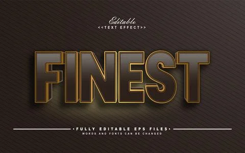 3d finest text effect Stock Illustration