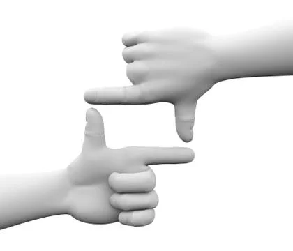 3d finger frame Stock Illustration