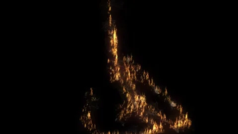 3D Fire Om Symbol on Black Background, Stock Footage 317291646