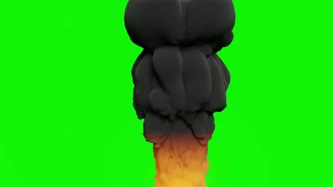 3d fire with thick smoke Stock Footage 237753216