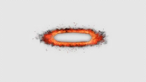 3D Fire VFX Element Loop Transparent Oval Overlay Vídeos de archivo 348078919