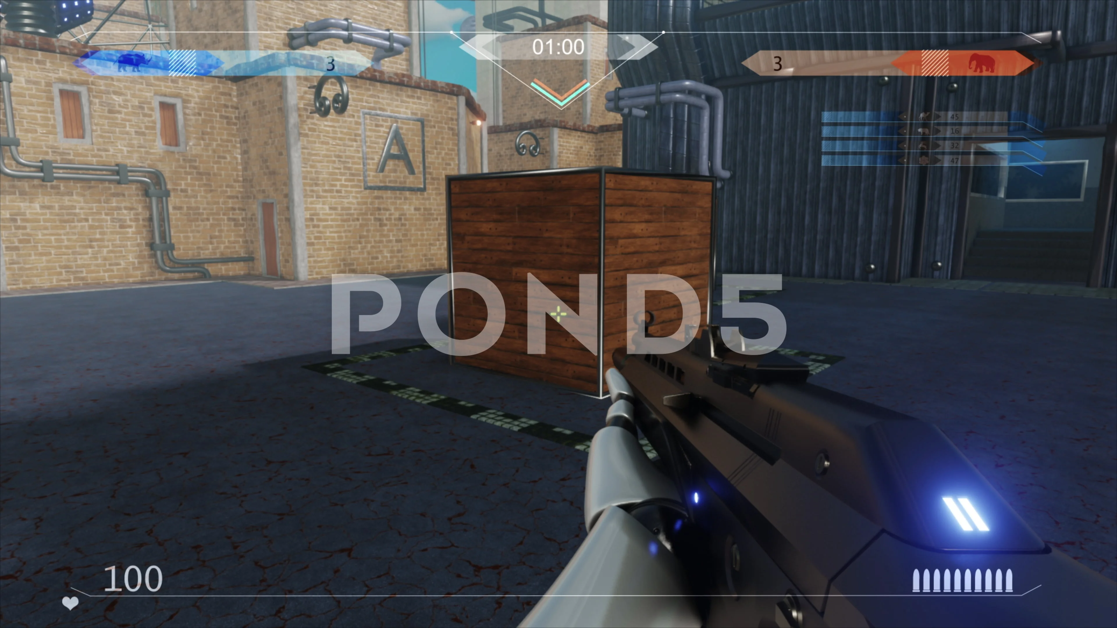 3D First Person Shooter Video Game Stock Video Pond5