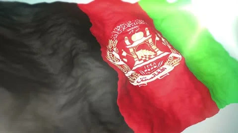 3d flag Afghanistan loop 1080p Stock Footage 8852085
