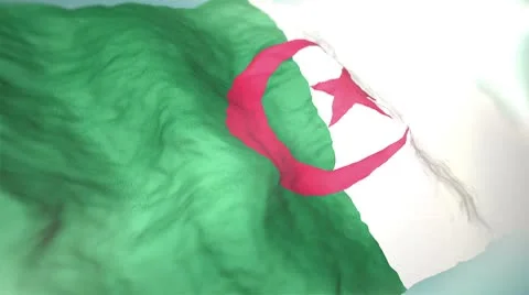 3d flag Algeria loop 1080p Stock Footage 8852096