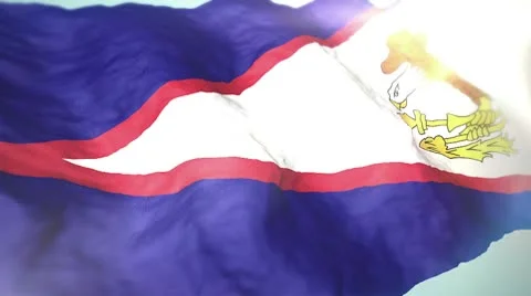 3d flag American Samoa loop 1080p Stock Footage 8852117