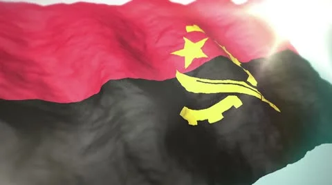 3d flag angola loop 1080p Stock Footage 8852164
