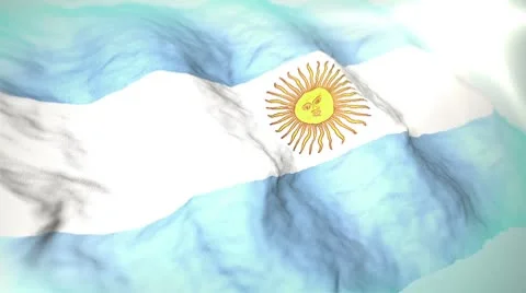 3d flag argentina loop 1080p Stock Footage 8852210