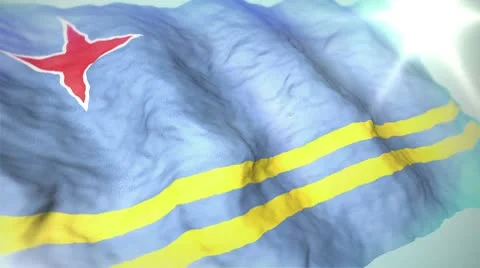 3d flag Aruba loop 1080p Stock Footage 8852240