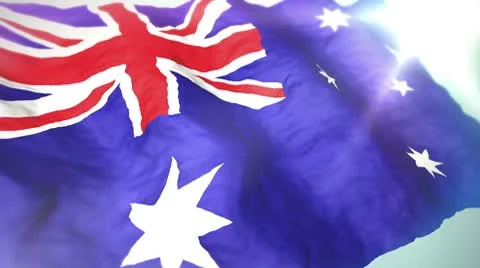 3d flag Australia loop 1080p Stock Footage 8852246