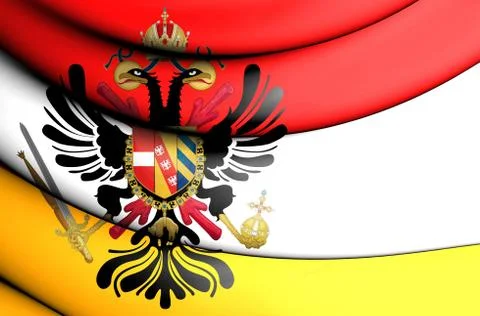 3D Flag of Austrian Low Countries. 3D Illustration. Stock Illustration