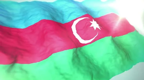 3d flag Azerbaijan loop 1080p Stock Footage 8852276