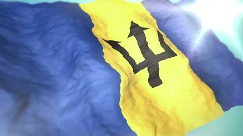 3d flag Barbados loop 1080p Stock Footage 8864089
