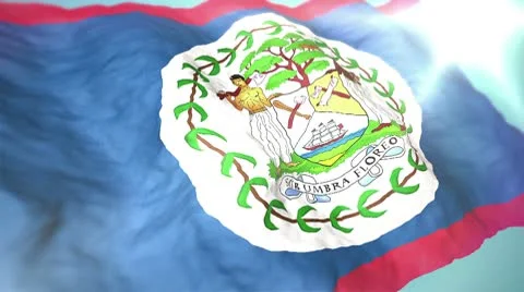 3d flag Belize loop 1080p Stock Footage 8863132