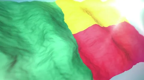 3d flag Benin loop 1080p Stock Footage 8862843