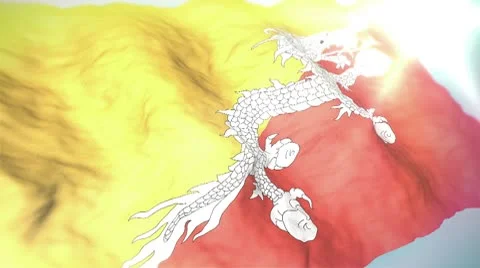3d flag Bhutan loop 1080p Stock Footage 8862398