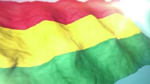 3d flag Bolivia loop 1080p Stock Footage 8862036
