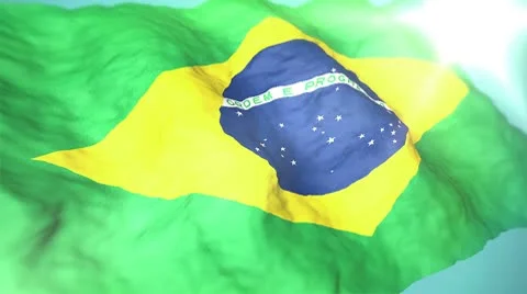 3d flag Brazil loop 1080p Stock Footage 8861575