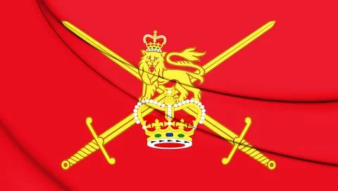 3D Flag of British Army. 3D Illustration. Stock Illustration
