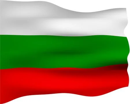 3D Flag of Bulgaria Stock Illustration