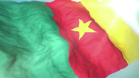 3d flag cameroon 1080p Stock Footage 10718952