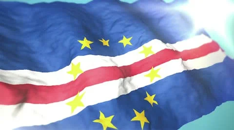 3d flag cape verde 1080p Stock Footage 10718933