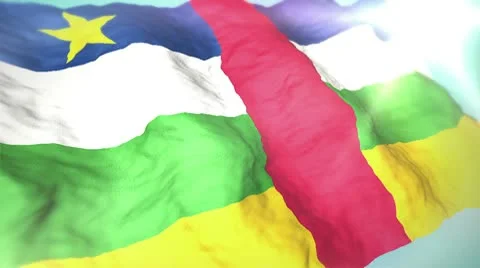 3d flag central african republic 1080p Stock Footage 10718921