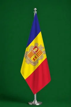 3D Flag on ceremonial flag Stock Illustration