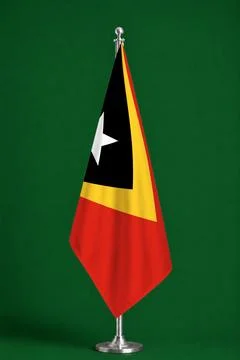 3D Flag on ceremonial flag Stock Illustration