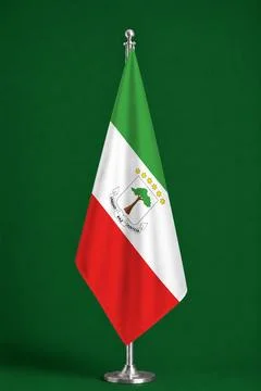 3D Flag on ceremonial flag Stock Illustration