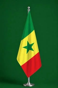 3D Flag on ceremonial flag Stock Illustration