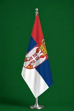 3D Flag on ceremonial flag Stock Illustration