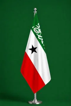 3D Flag on ceremonial flag Stock Illustration
