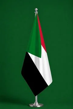 3D Flag on ceremonial flag Stock Illustration