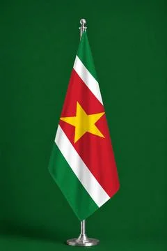 3D Flag on ceremonial flag Stock Illustration