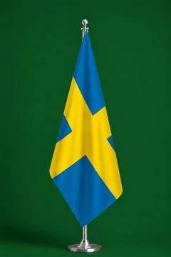 3D Flag on ceremonial flag Stock Illustration