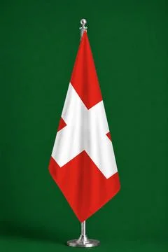3D Flag on ceremonial flag Stock Illustration