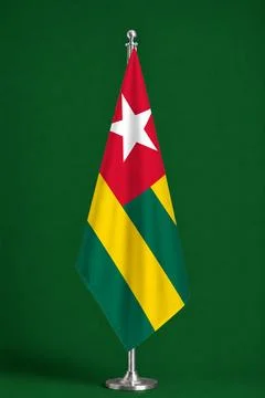 3D Flag on ceremonial flag Stock Illustration