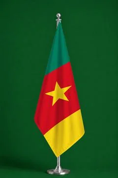 3D Flag on ceremonial flag Stock Photos