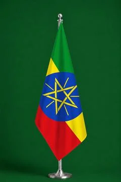 3D Flag on ceremonial flag Stock Photos