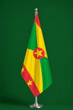 3D Flag on ceremonial flag Stock Photos