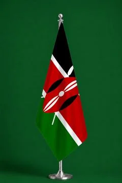 3D Flag on ceremonial flag Stock Photos