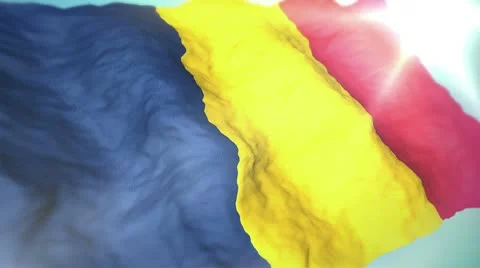 3d flag chad 1080p Stock Footage 10718908