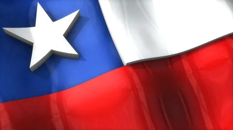 3D flag, Chile, waving, ripple, South America. Stock Footage 36641916