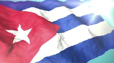 3d flag cuba 1080p Stock Footage 10718845