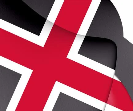 3D Flag of Durham, England. 3D Illustration. Stock Illustration