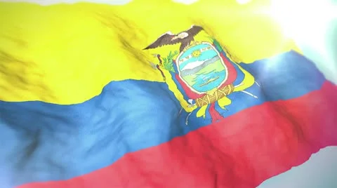 3d flag Ecuador 1080p Stock Footage 10727239