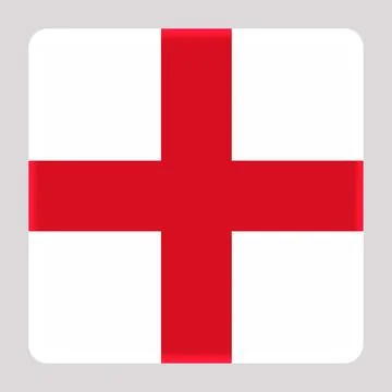 3D Flag of England on square Stock Illustration