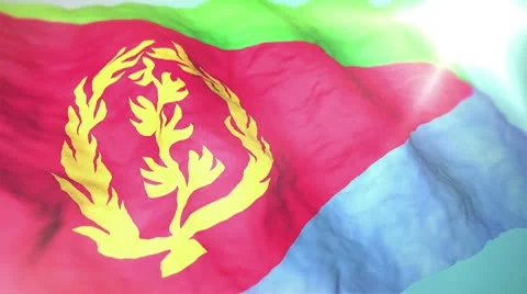 3d flag Eritrea 1080p Stock Footage 10727226