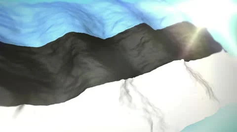 3d flag Estonia 1080p Stock Footage 10727231